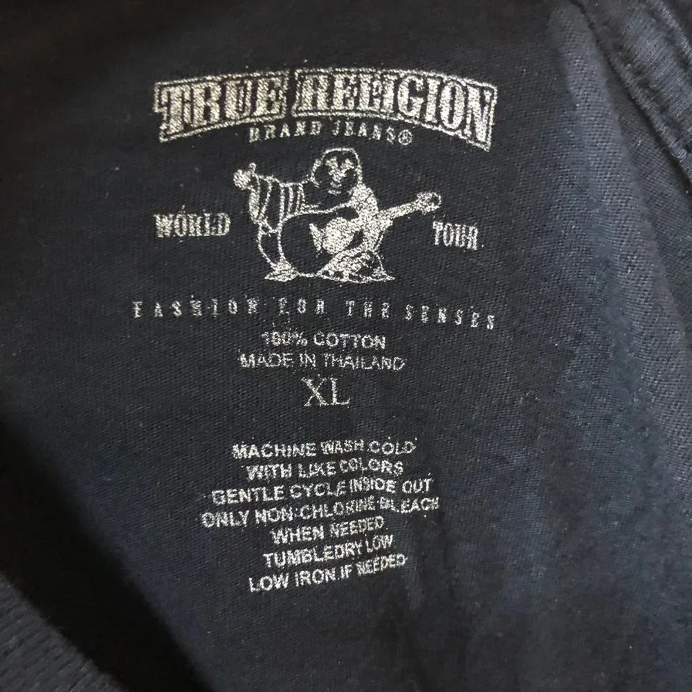 True Religion Buddha Guitar Tee Shirt